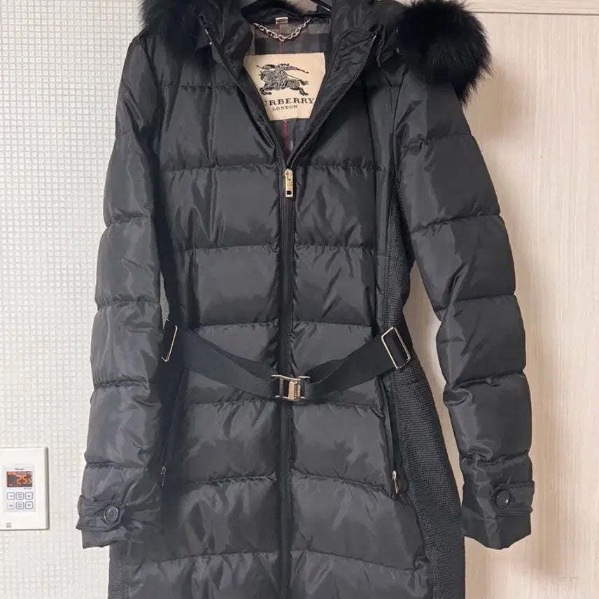 [BUNJANG] Burberry Black Hooded Padded Coat UK4 / 버버리 블랙 후드 패딩 코트 uk4