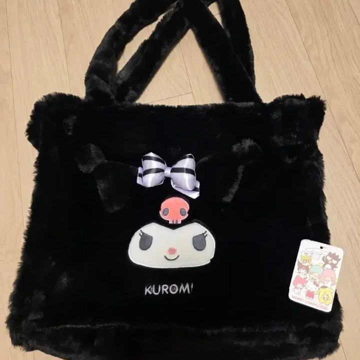 [BUNJANG] Sanrio Kuromi Fur Tote Bag / 산리오 쿠로미 퍼 토트백 새상품
