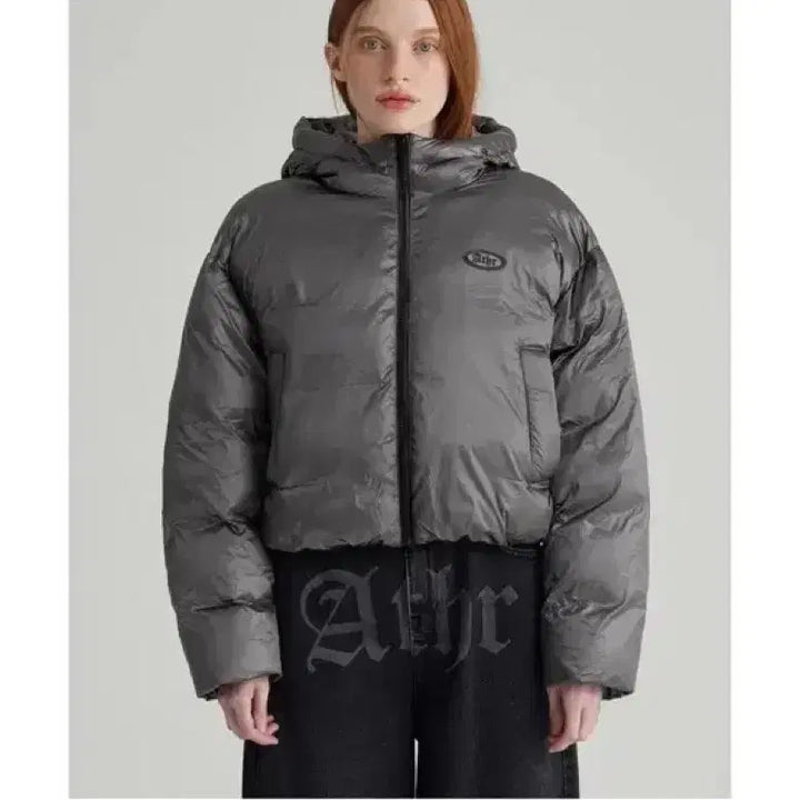 [BUNJANG] ATHR Silver Short Padded Jumper / ATHR 숏 패딩 점퍼 실버 S 앤디아더