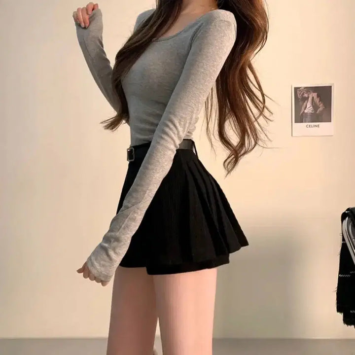 [BUNJANG] Hinic 쇼퍼랜드 어텀베니토 코듀로이 Pleated Skort / 코듀로이 플리츠 스커트 반바지 히니크쇼퍼랜드어텀베니토공구우먼퓨어다프롬데이