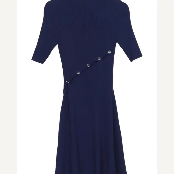 [BUNJANG] Maje Navy Knit Short Sleeve Dress / maje 마쥬 네이비 니트 반팔 원피스