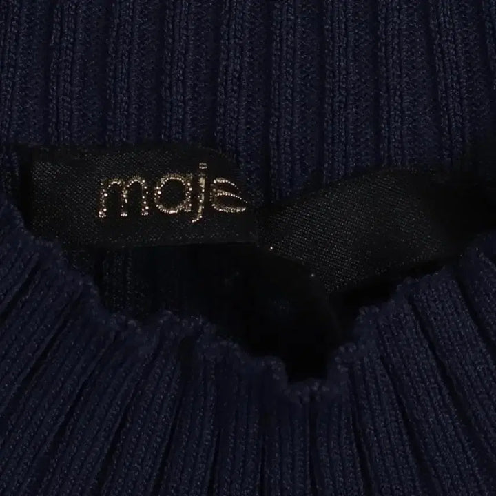 [BUNJANG] Maje Navy Knit Short Sleeve Dress / maje 마쥬 네이비 니트 반팔 원피스