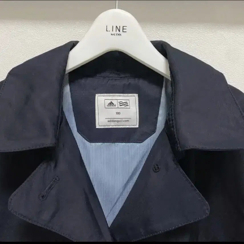 [BUNJANG] Adidas Navy Trench Coat 100 / 아디다스 네이비 자켓 트렌치코트 100