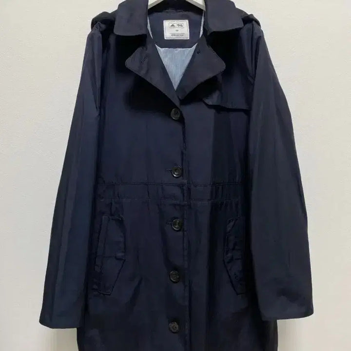 [BUNJANG] Adidas Navy Trench Coat 100 / 아디다스 네이비 자켓 트렌치코트 100