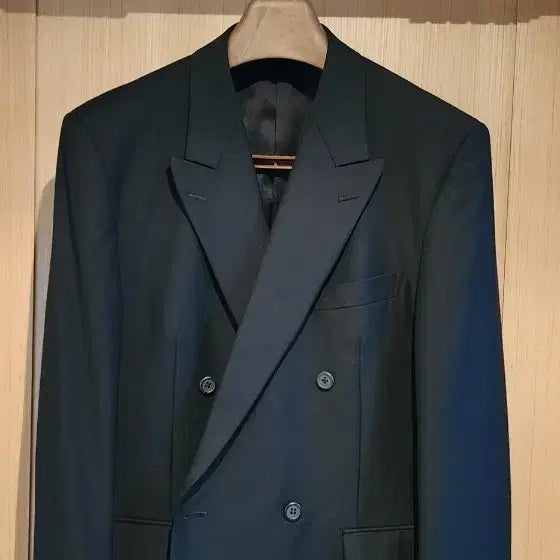 [BUNJANG] Black Double Wool Jacket L / (간절기용)블랙 더블 울자켓 L