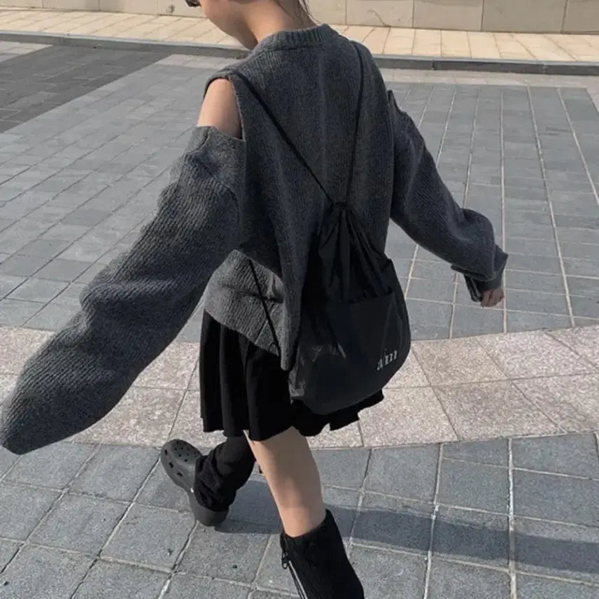 [BUNJANG] Shoulder Slit Knit / 숄더 트임 니트