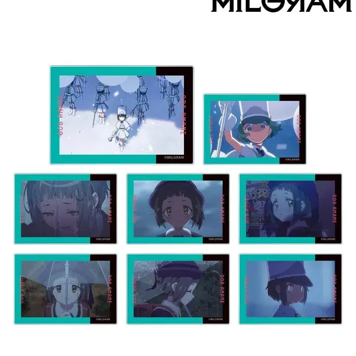 [BUNJANG] Milligram Amane Acrylic Card Bundle Set / 밀그램 아마네 숙청행진 아크릴카드 8종 일괄 공식굿즈