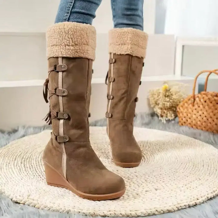 [BUNJANG] Y2K Vintage Ppgle Long Boots / 뽀글이  롱부츠 / 데일리 러블리 빈티지 y2k 유니크