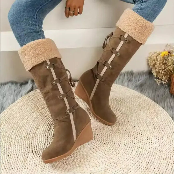 [BUNJANG] Y2K Vintage Ppgle Long Boots / 뽀글이  롱부츠 / 데일리 러블리 빈티지 y2k 유니크