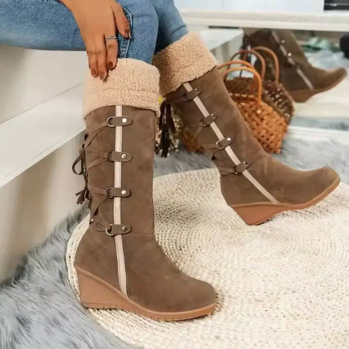 [BUNJANG] Y2K Vintage Ppgle Long Boots / 뽀글이  롱부츠 / 데일리 러블리 빈티지 y2k 유니크