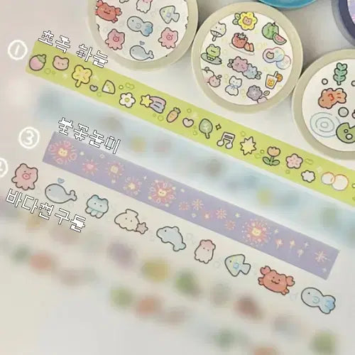[BUNJANG] Decoboco Washi Tape Set / 데코보코 마테 3종
