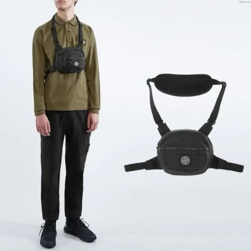 [BUNJANG] Stone Island Harness Bag Black / 스톤아일랜드 하네스 백 블랙