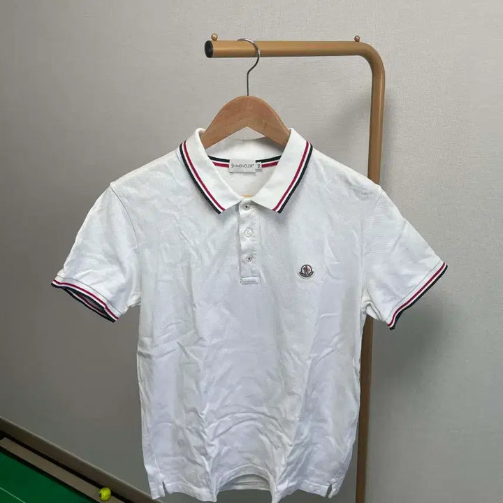 [BUNJANG] Moncler White Polo Shirt (M) / 몽클레어 화이트 카라티 M사이즈
