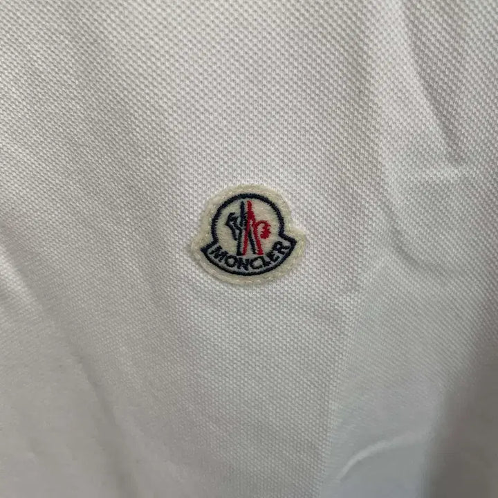 [BUNJANG] Moncler White Polo Shirt (M) / 몽클레어 화이트 카라티 M사이즈