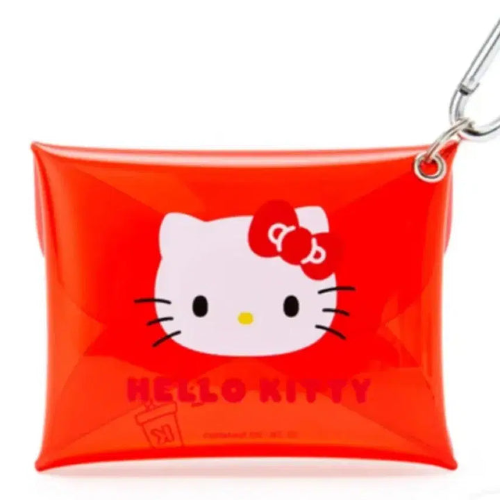 [BUNJANG] Hello Kitty Carabiner Transparent Pouch / 새상품 헬로키티 카라비너 투명파우치