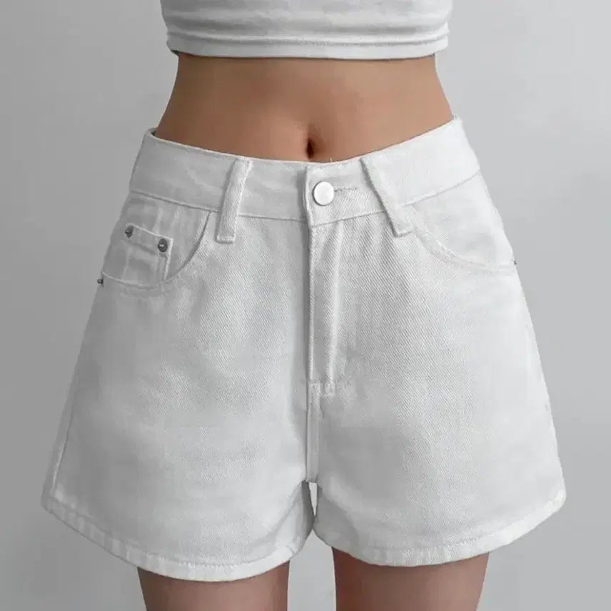 [BUNJANG] Ablie White Shorts 2XL / 새상품) 에이블리 반바지 화이트 2XL