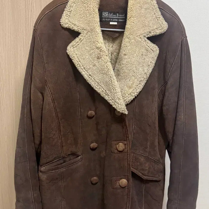 [BUNJANG] Vintage Double Button Mustang Jacket / 빈티지 더블 버튼 무스탕 자켓