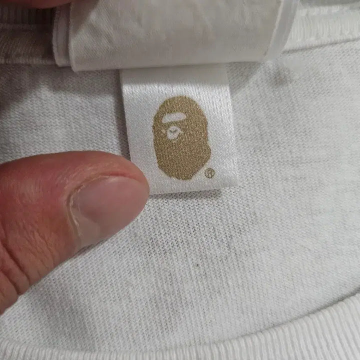 [BUNJANG] BAPE ABC Camo College T-shirt White Blue L / 베이프 abc 카모 컬리지 티셔츠 화이트 블루 L