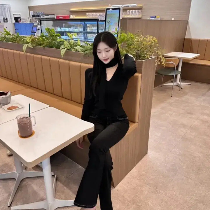 [BUNJANG] Glamn Ennuel Jeanne Tie Knit Top / 타이 니트 더마농 로제드유 홀리 라멜로즈 수입의류 글램니 엔뉴엘 잔느