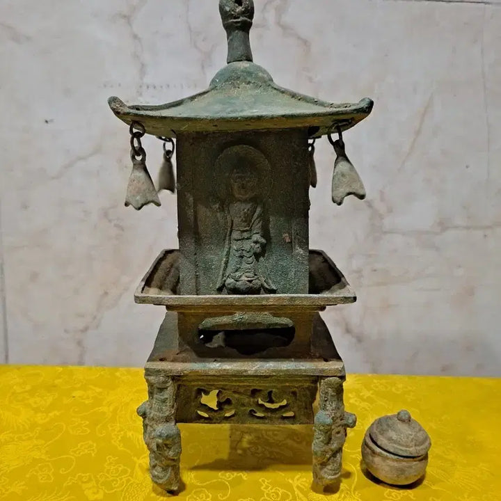 [BUNJANG] Antique Bronze Reliquary Tower / 오랜세월을 품은 동 사리탑