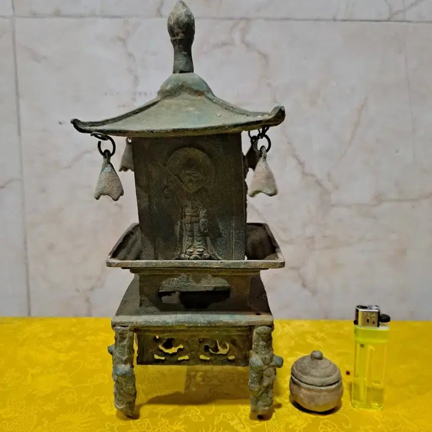 [BUNJANG] Antique Bronze Reliquary Tower / 오랜세월을 품은 동 사리탑