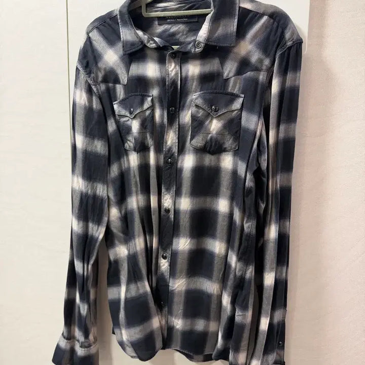 [BUNJANG] AllSaints Tencel Check Shirt / 올세인츠 리오셀 체크 셔츠