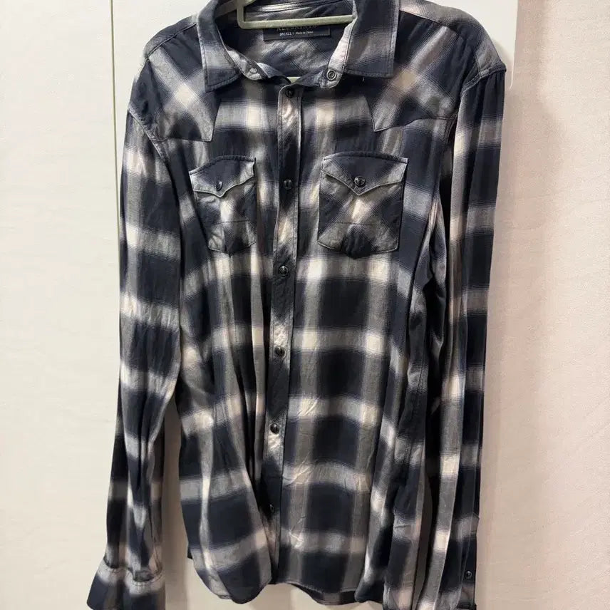 [BUNJANG] AllSaints Tencel Check Shirt / 올세인츠 리오셀 체크 셔츠