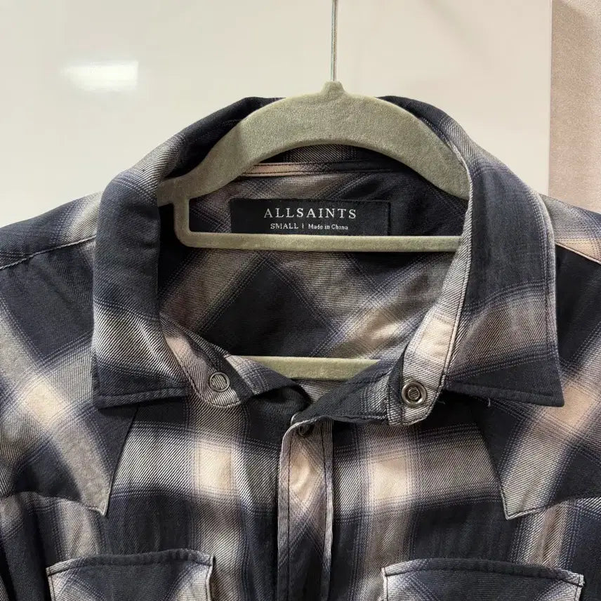 [BUNJANG] AllSaints Tencel Check Shirt / 올세인츠 리오셀 체크 셔츠