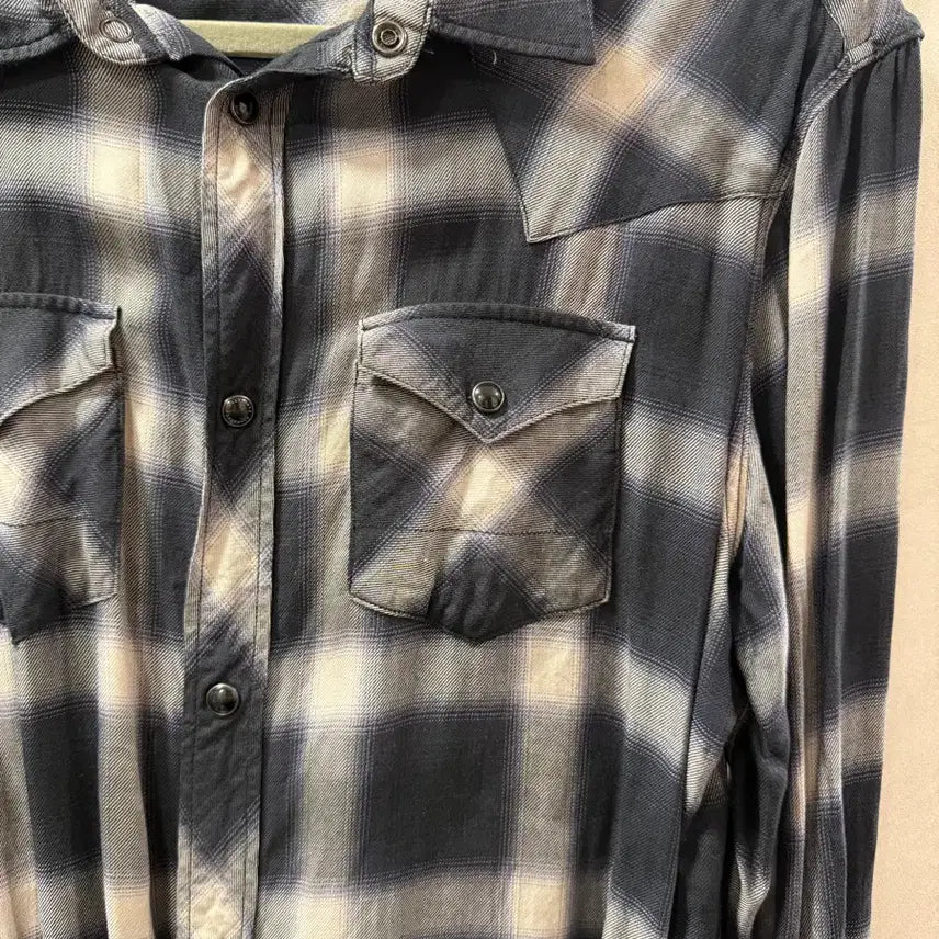 [BUNJANG] AllSaints Tencel Check Shirt / 올세인츠 리오셀 체크 셔츠