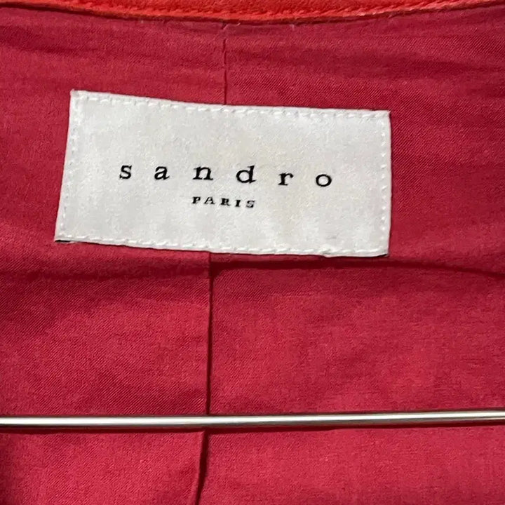 [BUNJANG] Sandro Red Leather Jacket / 산드로 레드 레더 자켓