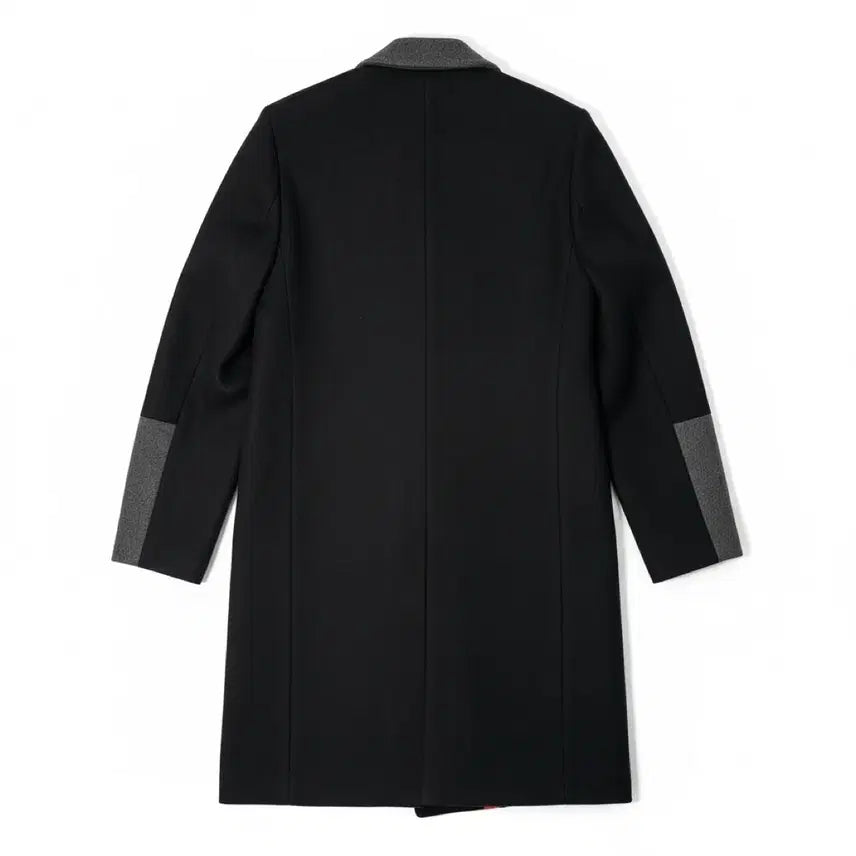 [BUNJANG] System Retro Colorblock Coat / 한섬 시스템 레트로 배색 코트 블랙 그레이 빈티지 구제 오버핏