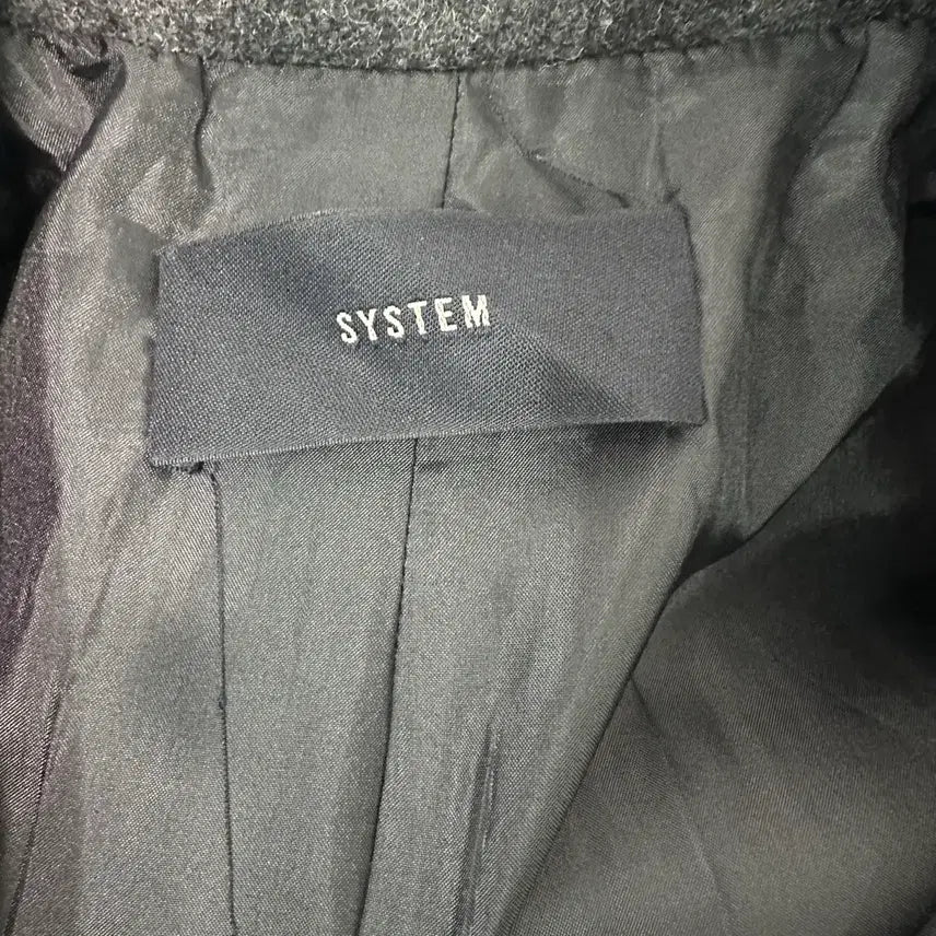 [BUNJANG] System Retro Colorblock Coat / 한섬 시스템 레트로 배색 코트 블랙 그레이 빈티지 구제 오버핏