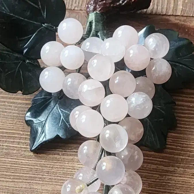 [BUNJANG] Chinese Rose Quartz Grape Sculpture / 중국옥 장미석   포도 조각 장식품