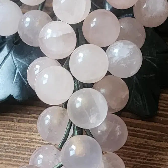 [BUNJANG] Chinese Rose Quartz Grape Sculpture / 중국옥 장미석   포도 조각 장식품
