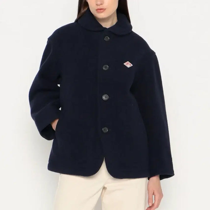 [BUNJANG] Danton Wool File Round Collar Coat / 단톤 울 파일 라운드 카라 코트