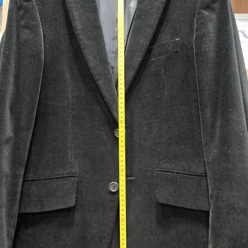 [BUNJANG] Tommy Hilfiger Black Velvet Jacket (Size 95) / 타미힐피거 블랙 벨벳 자켓 95사이즈