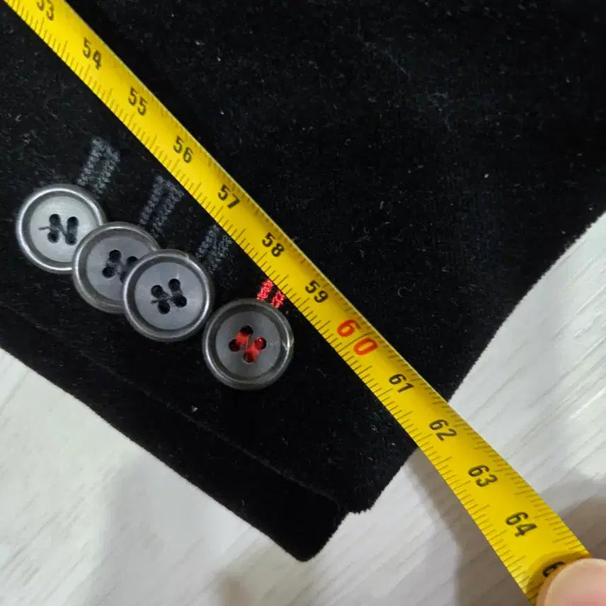 [BUNJANG] Tommy Hilfiger Black Velvet Jacket (Size 95) / 타미힐피거 블랙 벨벳 자켓 95사이즈