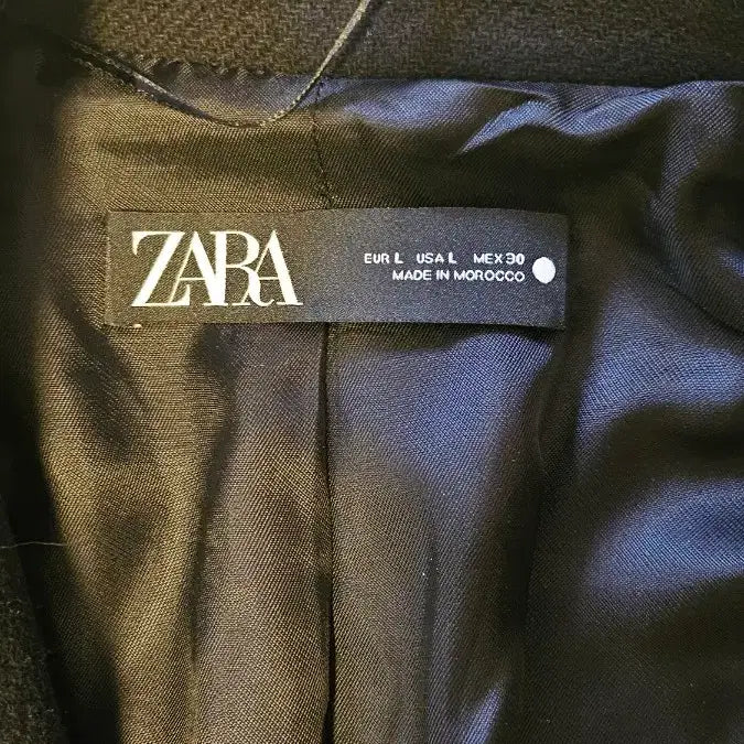 [BUNJANG] ZARA Double Button Long Wool Coat / 자라 검정색 더블 버튼 롱 모직 코트 (manteco 라인)