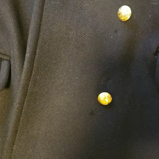 [BUNJANG] ZARA Double Button Long Wool Coat / 자라 검정색 더블 버튼 롱 모직 코트 (manteco 라인)