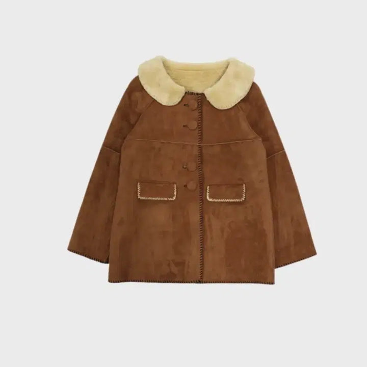 [BUNJANG] Freckle Round-Collar Midi Shearling Coat / 증정+택포)A타입 라운드카라 미디 시어링코트 프레클