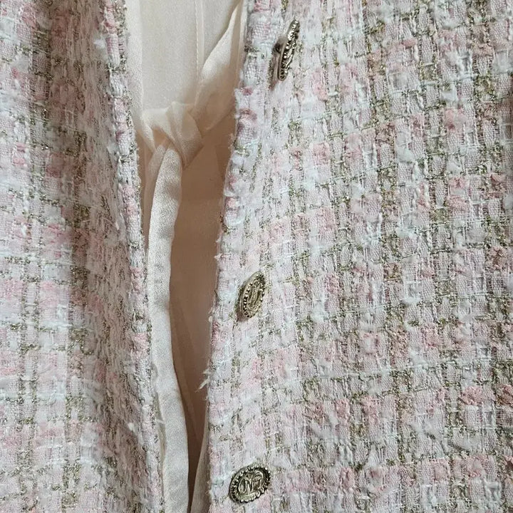 [BUNJANG] LINE Tweed Jacket Pink 55 / LINE 라인 어디션 트위드 자켓 핑크 55 판매합니다