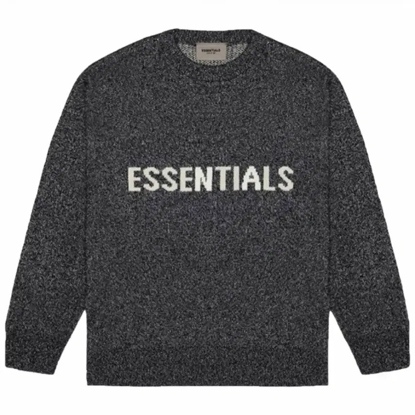 [BUNJANG] Fear of God Essentials Melange Black Knit / 피어오브갓 에센셜 멜란지 블랙 니트