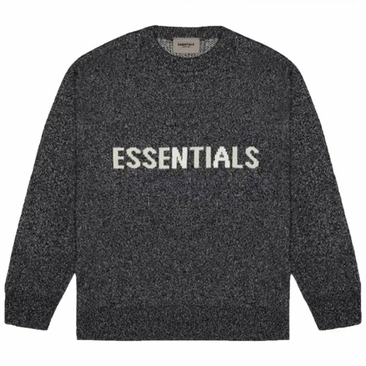 [BUNJANG] Fear of God Essentials Melange Black Knit / 피어오브갓 에센셜 멜란지 블랙 니트