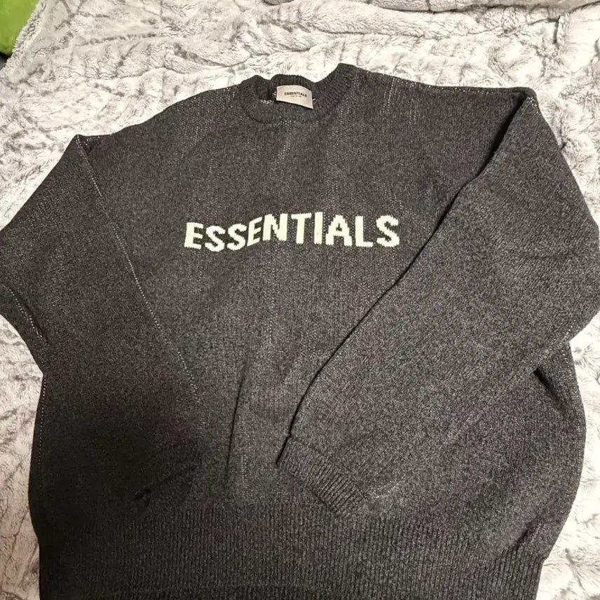 [BUNJANG] Fear of God Essentials Melange Black Knit / 피어오브갓 에센셜 멜란지 블랙 니트