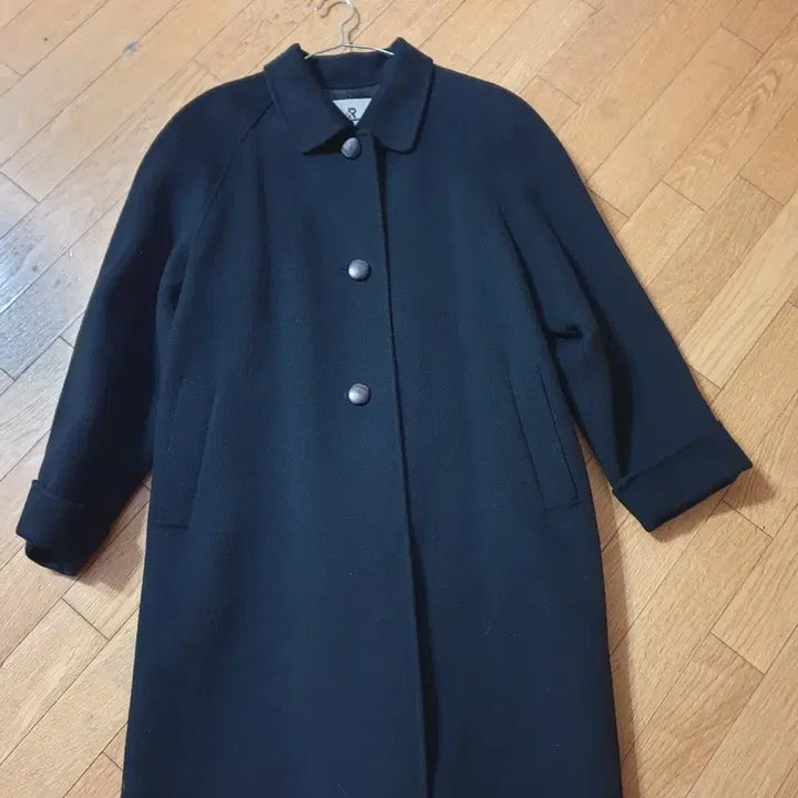 [BUNJANG] PIAZZA LUTENSE Black Wool Coat 55-66 / PIAZZA LUTENSE 블랙 모직 코트55~66