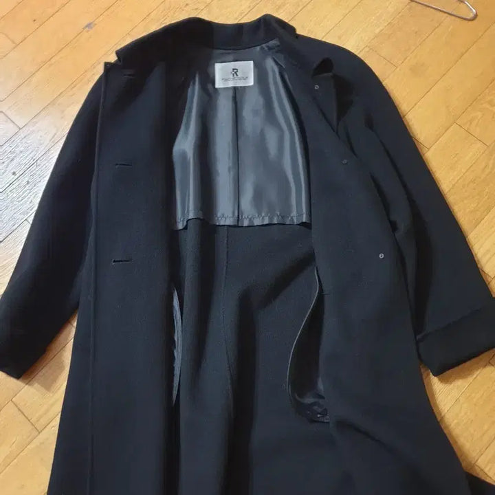 [BUNJANG] PIAZZA LUTENSE Black Wool Coat 55-66 / PIAZZA LUTENSE 블랙 모직 코트55~66