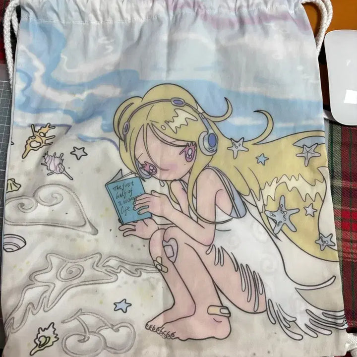 [BUNJANG] CHERISH Anime Printing String Bag / 체리쉬 CHERISH 애니 프린팅 콜라보 스트링백 판매