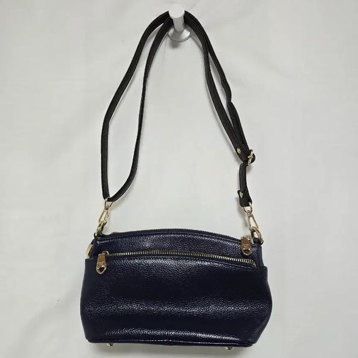 [BUNJANG] Ssamji Navy Leather Crossbody Shoulder Bag / 쌈지 네이비 소가죽 크로스백 숄더백 0126