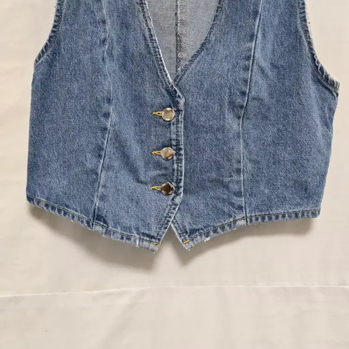 [BUNJANG] Zara Light Wash Denim Vest Women's 90 / 자라 연청 데님 조끼 청베스트 여90. 0126