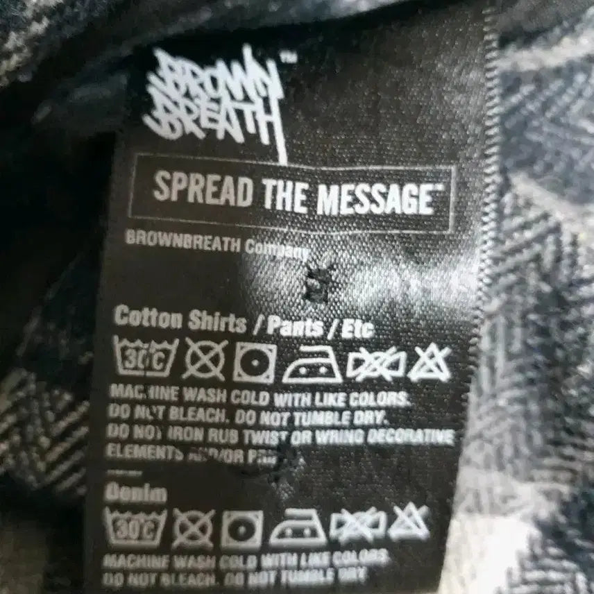 [SOLD OUT] [브라운브레스] 체크 남방 셔츠형 아우터 긴팔 다크 네이비 L